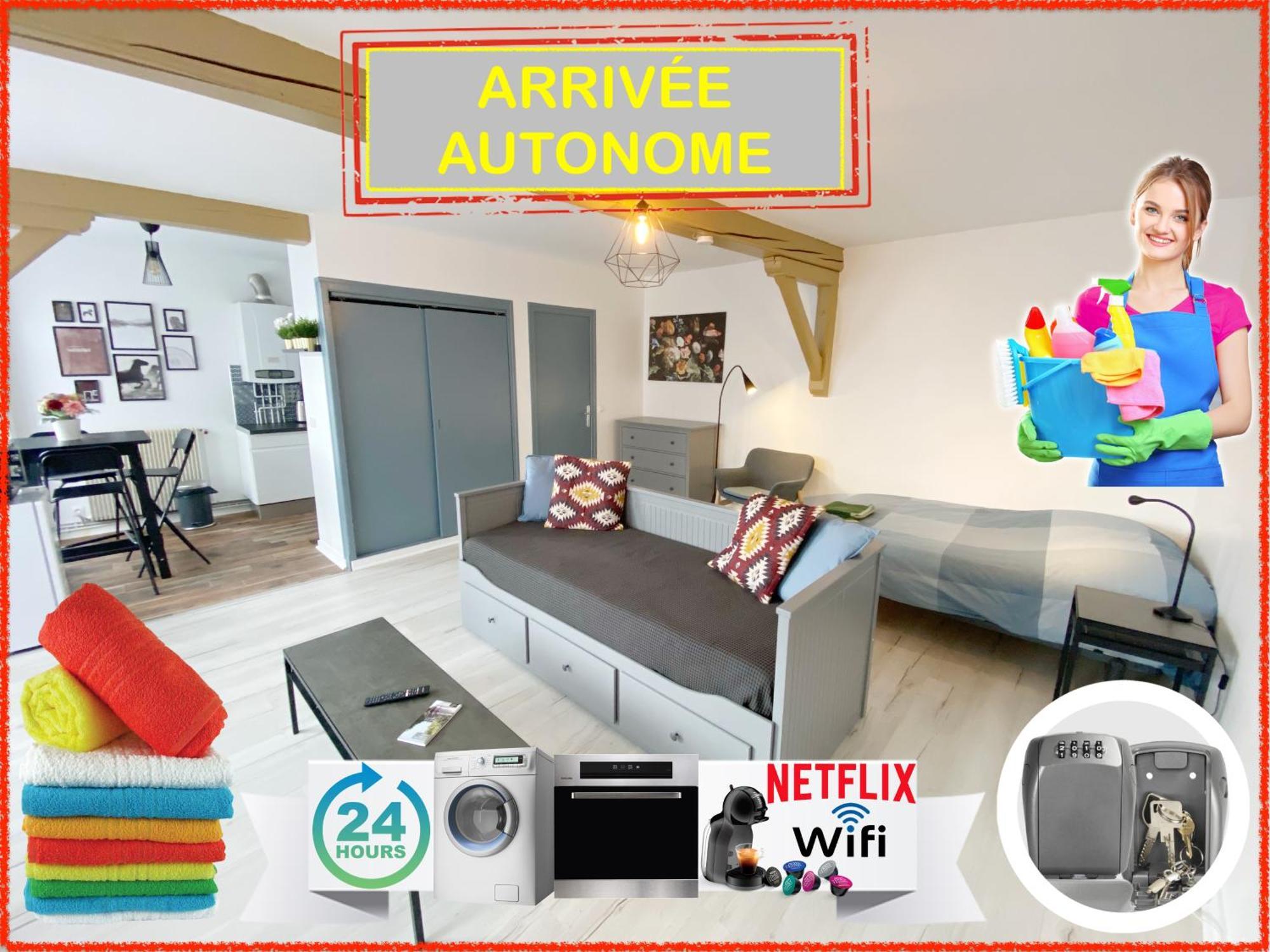 015 Chic & Cosy Studio 41M2 Hypercentre Wifi Smart Tv Netflix Saint-Etienne  Exterior photo